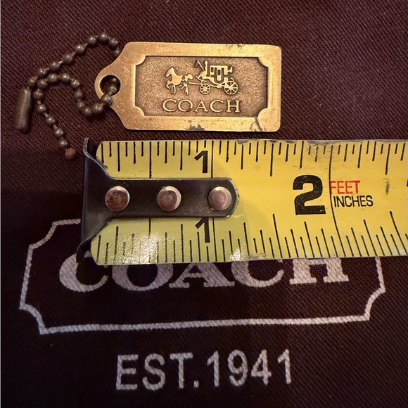 Coach Gold Horse & Carriage Logo Tag - Picture 3 of 3